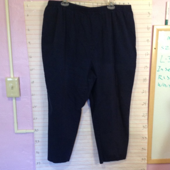 CATHERINES women's pants elastic waist 3XWP  blue - Picture 5 of 6